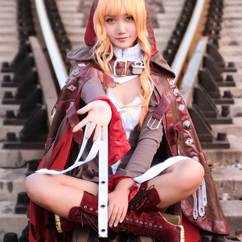 Костюм для косплея Love SINoALICE костюм мертвая Элис красное платье с капюшоном