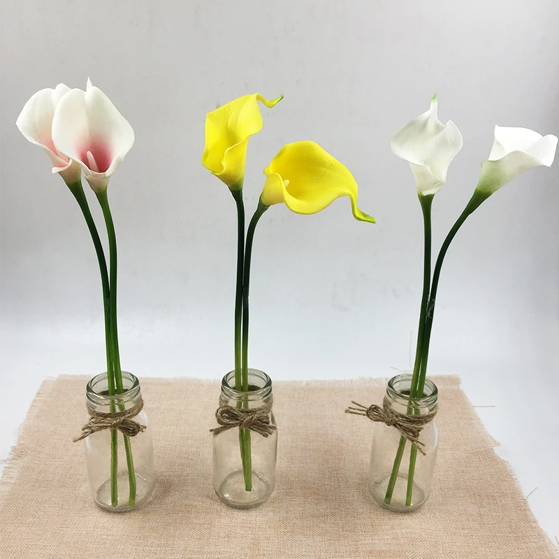 2 шт. искусственная Калла Лилия полиуретан с эффектом реального прикосновения