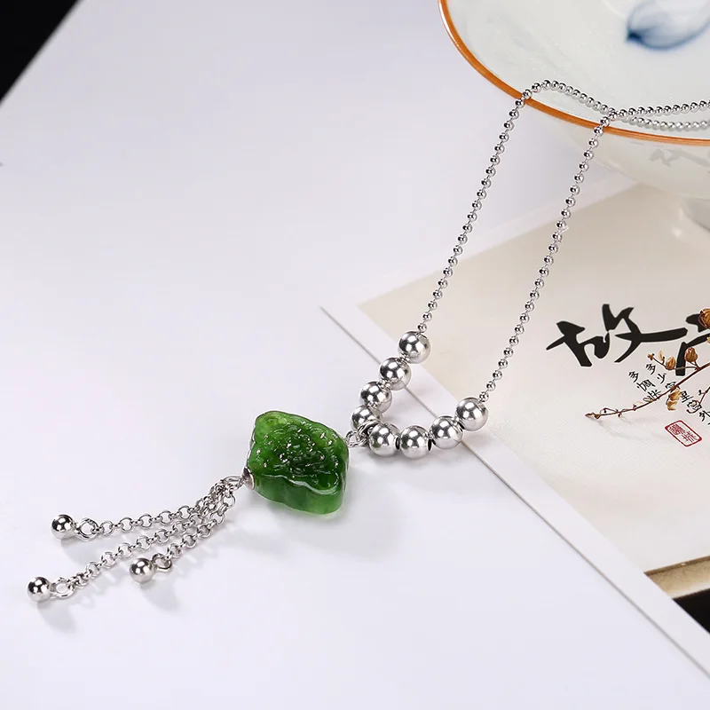 Женские ожерелья и подвески с натуральным драгоценным камнем серебро 925 пробы