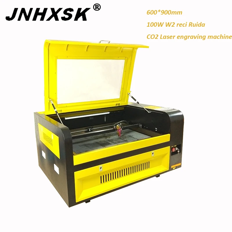 Станок лазерной резки с ЧПУ JNHXSK 100 Вт 3d лазерная гравировальная машина для ткани