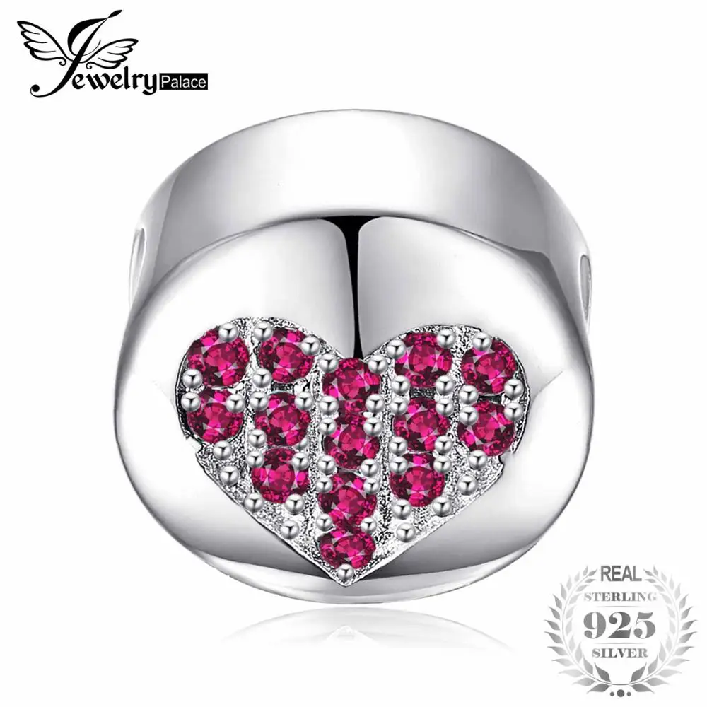 JewelryPalace мира и любви круглый голубой фианит шар с сердечками из бисера Шарм 925