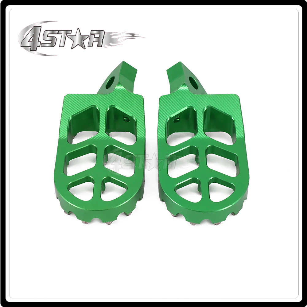 Зеленые подставки для мотоциклов с ЧПУ педалей KAWASAKI KDX200 95 05 KDX200R 97 01 KDX220R 02 KDX250 91 94