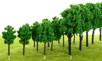 20pcs6-8cm 20-100 шт Искусственные пластиковые модели дерева для зеленого пейзажа сцены декорации высокого качества - Цвет: 20pcs6-8cm