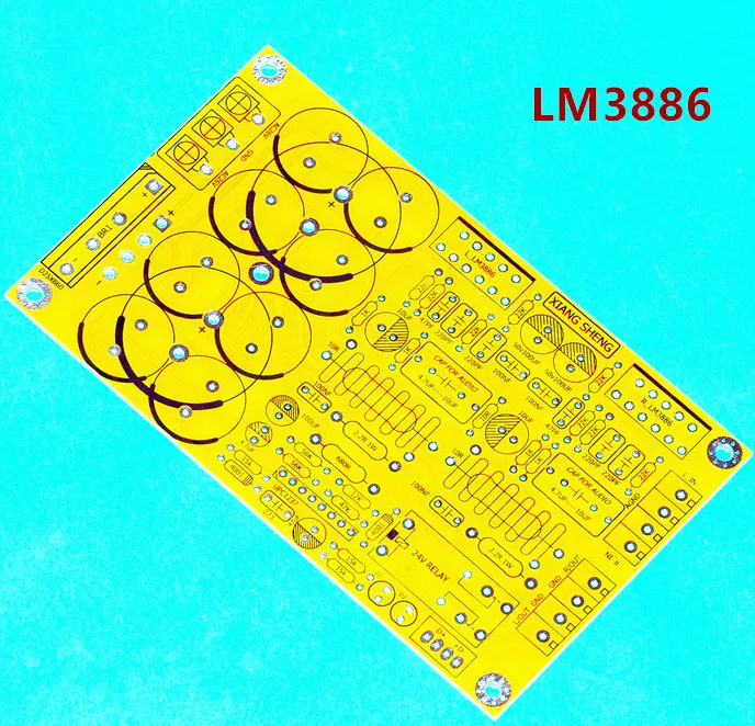Плата усилителя LM3886 2 шт./лот двухканальная интеграция мощности пустая плата PCB