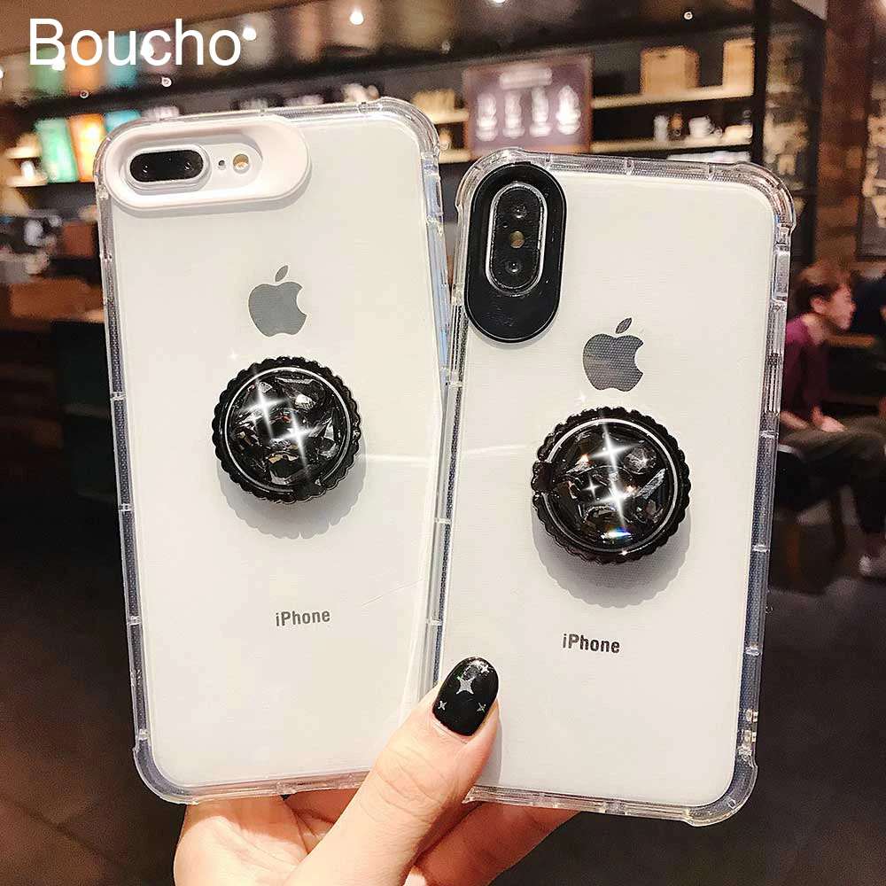 Прозрачный чехол Boucho из ТПУ для iphone XS MAX XR X 6 6s 7 8 plus защитный объектива мягкие