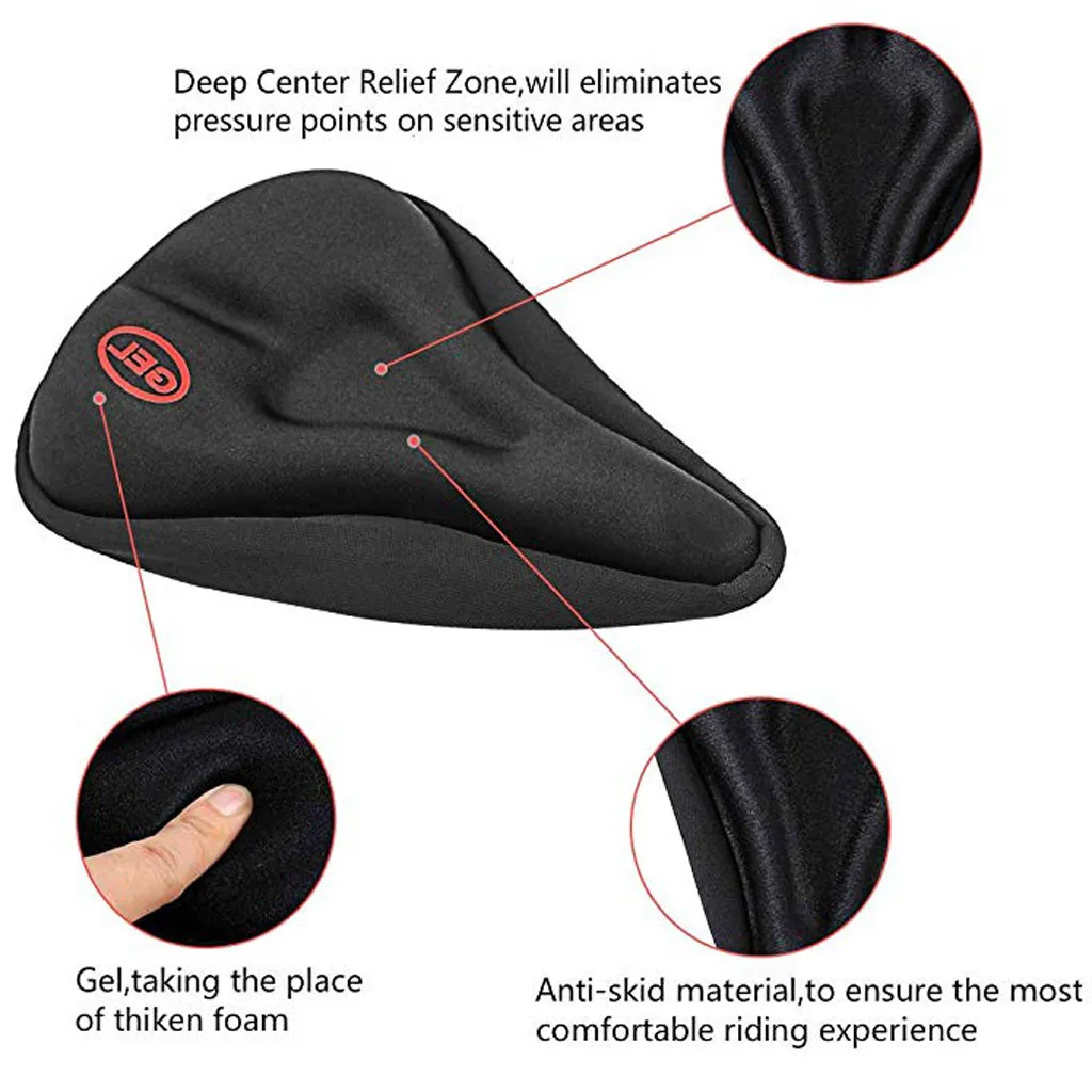 1PC New Wider Bike Bicycle Silicone Silica Gel Cushion Soft Pad Saddle durable Seat Cover mat Cycling accessories | Спорт и