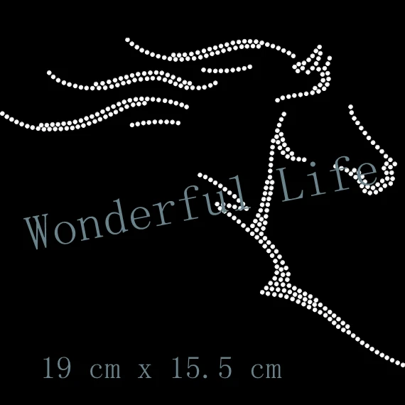 

Бесплатная доставка, аппликация Стразы Leaping Horse, переводной дизайн