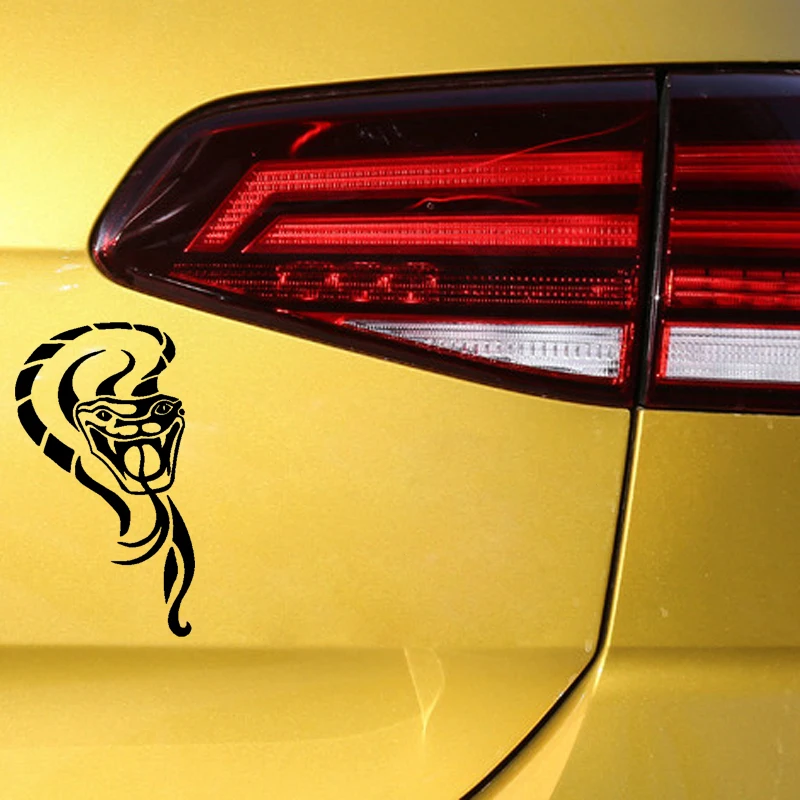 

YJZT 8.3CM*15.1CM Cool Tribal Viper Artistic Minimalist Vinyl Decal Interesting Car Sticker Black/Silver C19-1017