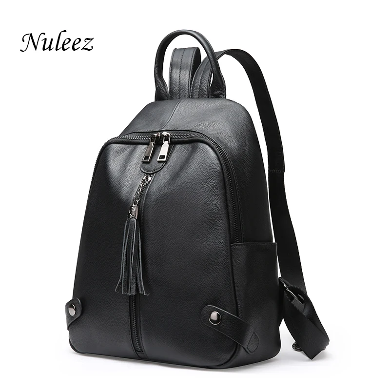 Nuleez Travelling Backpack Women Genuine Leather Cowhide Big Capacity 2021 New Classical Favorite | Багаж и сумки