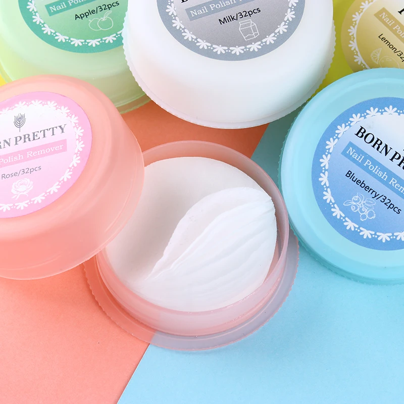 Средство для удаления лака ногтей 32 шт./кор. BORN PRETTY Flavor влажная бумага инструмент