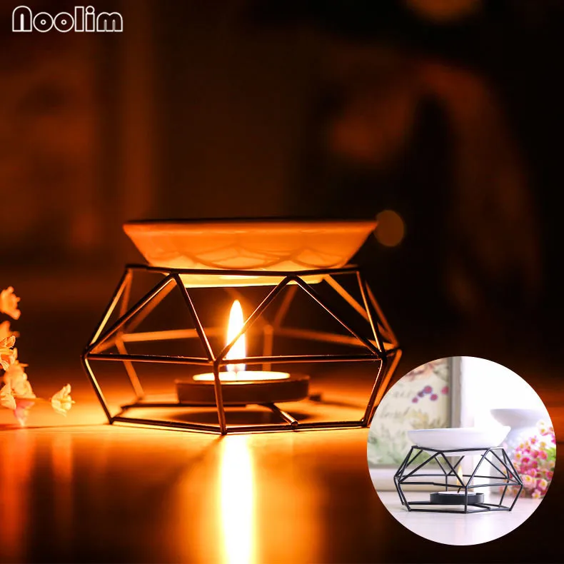 Керамическая раковина и железная рама масляная печь ароматическая горелка