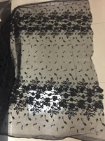 5 yardsbag st001 black 3d flower milk fiber cotton net tull mesh for sawingweddingparty
