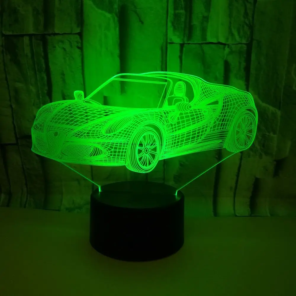 Креативная модная Автомобильная 3d Ночная Usb настольная лампа домашний подарок
