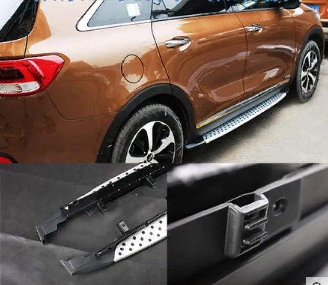 2 шт./компл. алюминиевый сплав и АБС для автомобиля бег подножка Nerf бар гвардии KIA