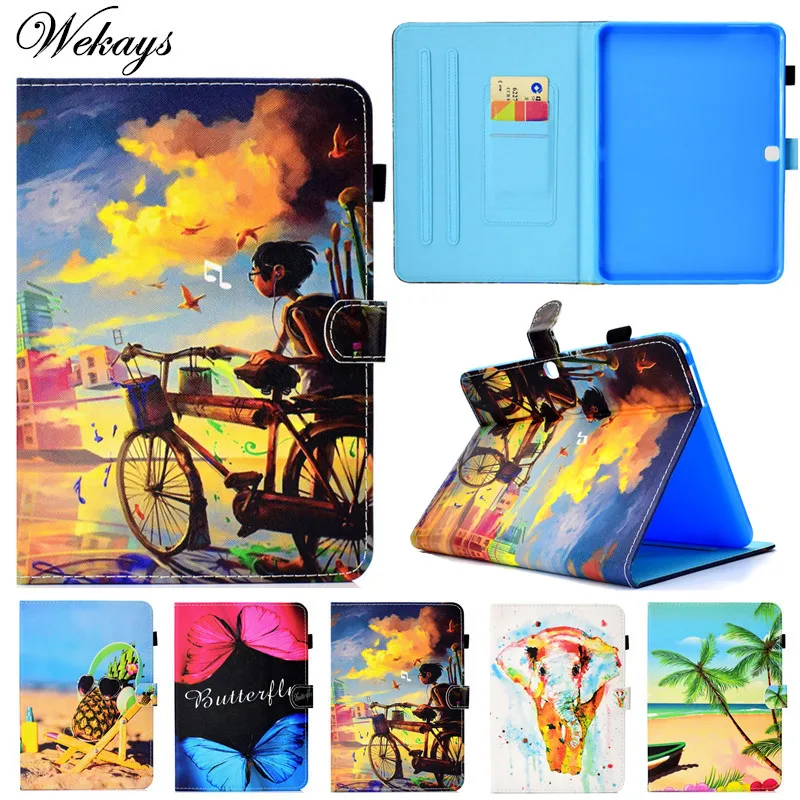 Wekays For Samsung Tab4 10.1 T535 Cute Cartoon Leather Funda Case For Samsung Galaxy Tab 4 10.1 T530 T531 T535 Tablet Cover Case