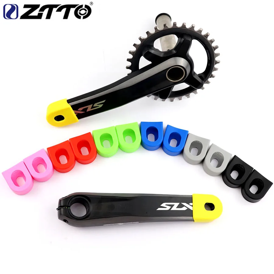 ZTTO MTB дорожный велосипед протектор для кривошипа карбоновый чехол силиконовый
