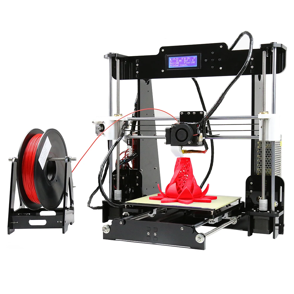 Anet A8 3D принтер 0 4 мм сопло высокая точность ЖК экран лазерный гравер DIY Kit 8G SD