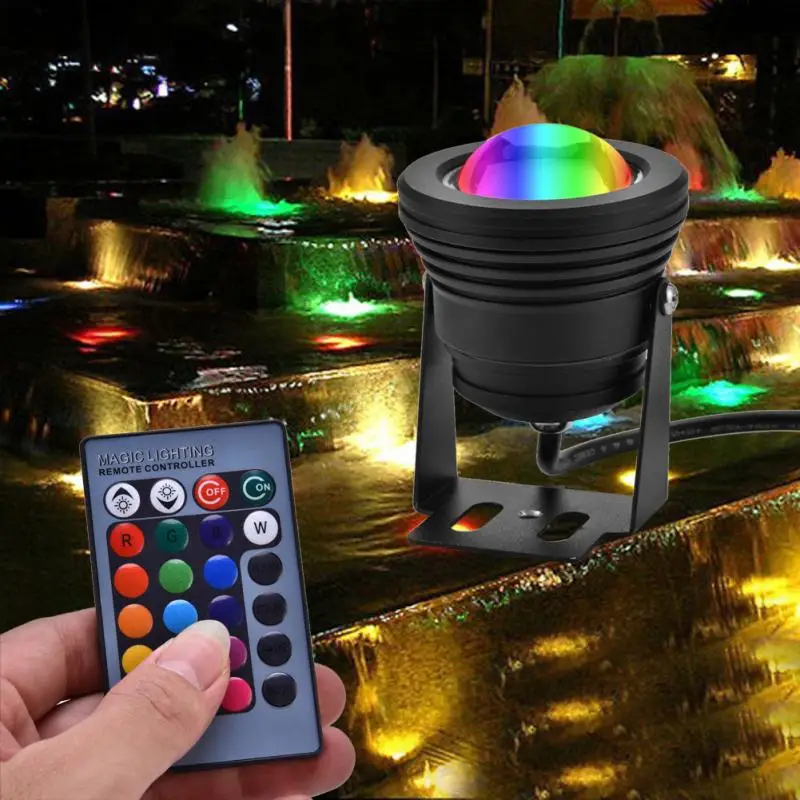 Водонепроницаемый RGB подводный светильник для аквариума Светодиодный точечный