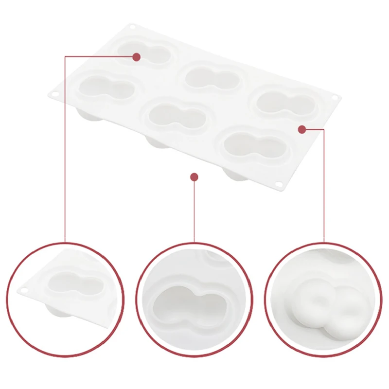 3D 6 Holes Cherry Silicone Cake Mold For Decoration Tools Wedding Mousse Dessert Chocolate Mould Kitchen Baking Molds | Дом и сад