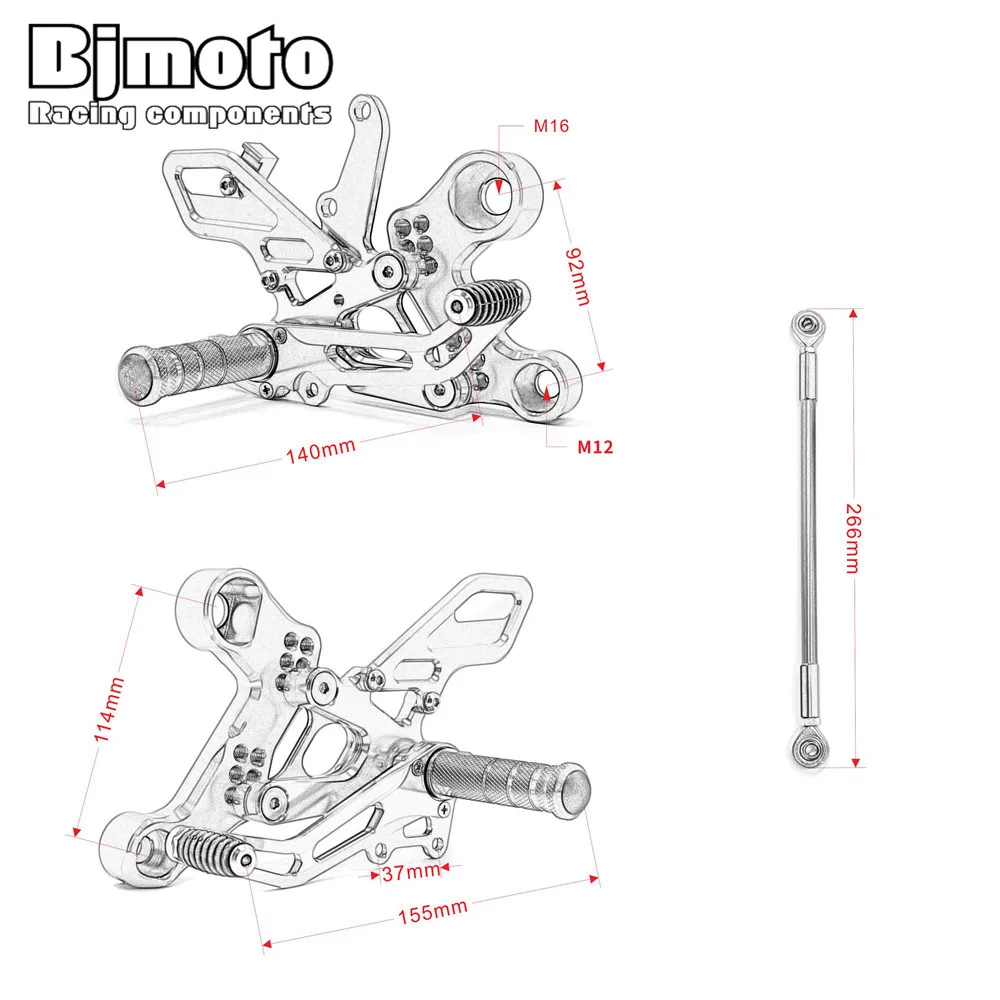 Для Yamaha mtmt09 2013 мотокросса FZ-09 FZ09 FZ 09 2013- CNC подножка задние наборы Rearset подножки