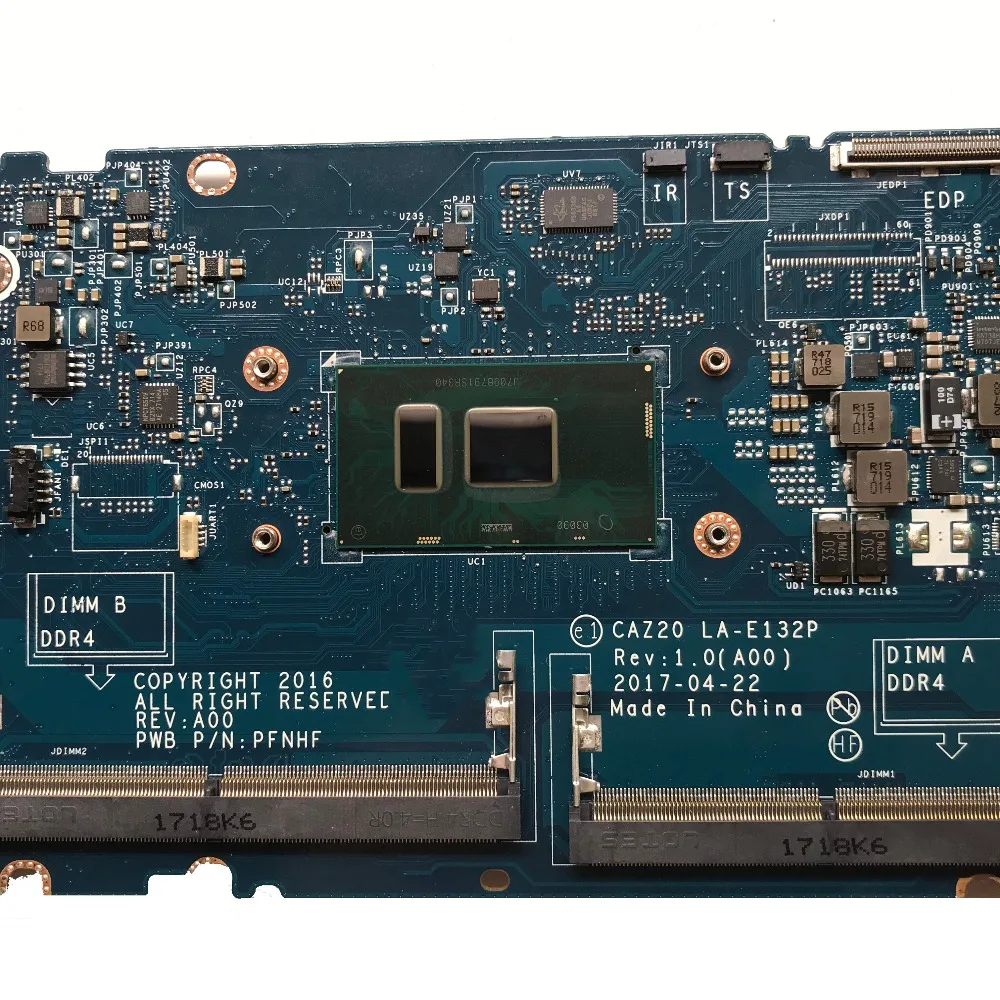 Refurbished For DELL Inspiron 7480 Laptop Motherboard With I5-7300U 2.6GHz CPU DDR4 CN-0R0YRF 0R0YRF LA-E132P 100% Perfect Test |