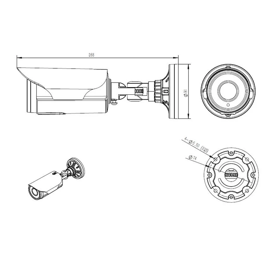 5X Оптический зум 2MP sony Starvis IP Камера 1080 P Водонепроницаемый CCTV Поддержка