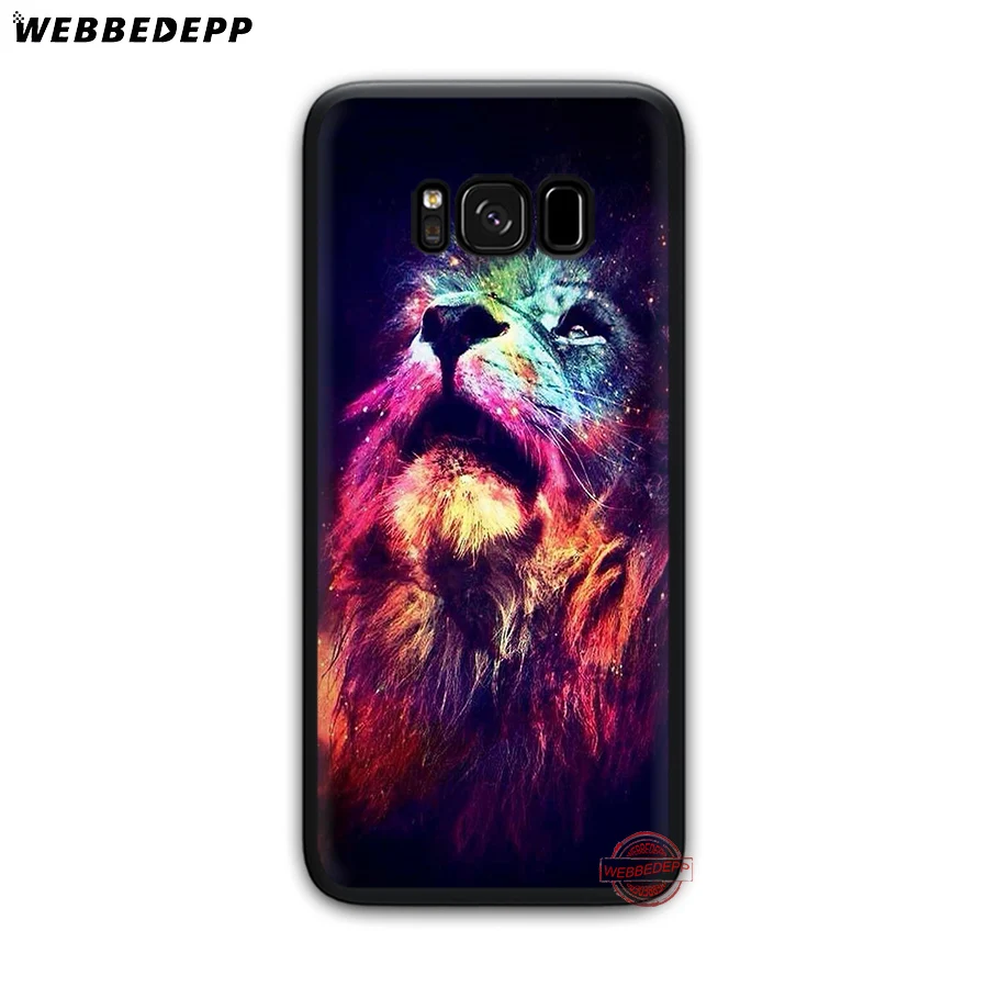 WEBBEDEPP большой лев на камне снег мягкий чехол для Samsung A6 A7 A8 A9 J6 2018 S6 S7 S8 S9 S10E S20 ультра