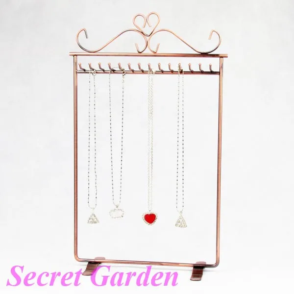 

Wholesale High Quality Metal Necklace Display Stand Holder For 14 Pcs