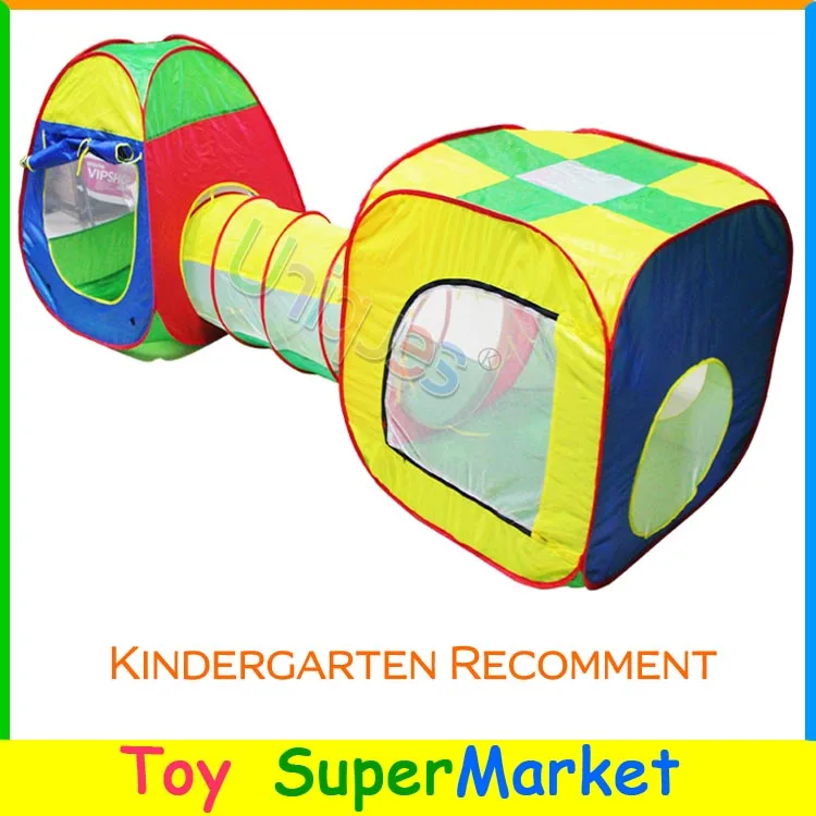 Children's Tent 3-in-1 Baby Play Game House Ten Kids Ocean Ball Pool with Tunnel Outdoor Fun &amp Sport Indoors Best Infant Toys | Игрушки
