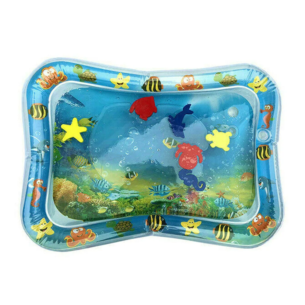 Blue Детская игрушка для животика, детская подушка для воды, морские животные, морская звезда, водные коврики, надувной водный плавающий коврик, игрушечный игровой коврик - Цвет: Blue