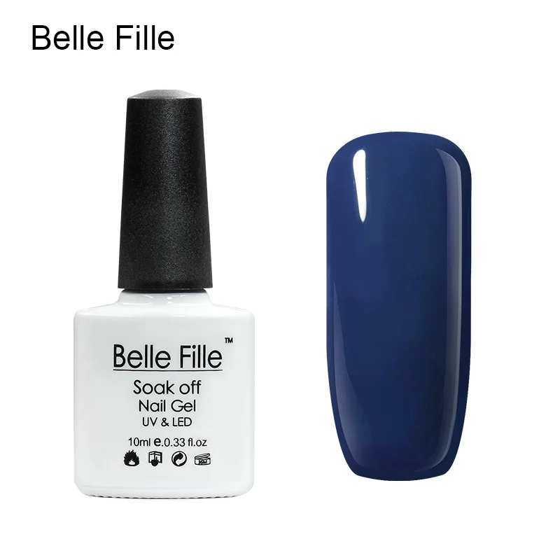Belle FILLE Лаки для ногтей гель светодиодные УФ маникюр гелем uv синий серии