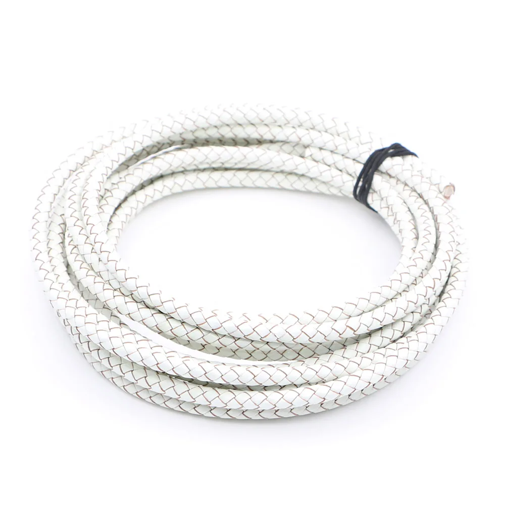 5 м/лот 6 мм Круглый Плетеный кожаный шнур подходит для браслетов ожерелий и