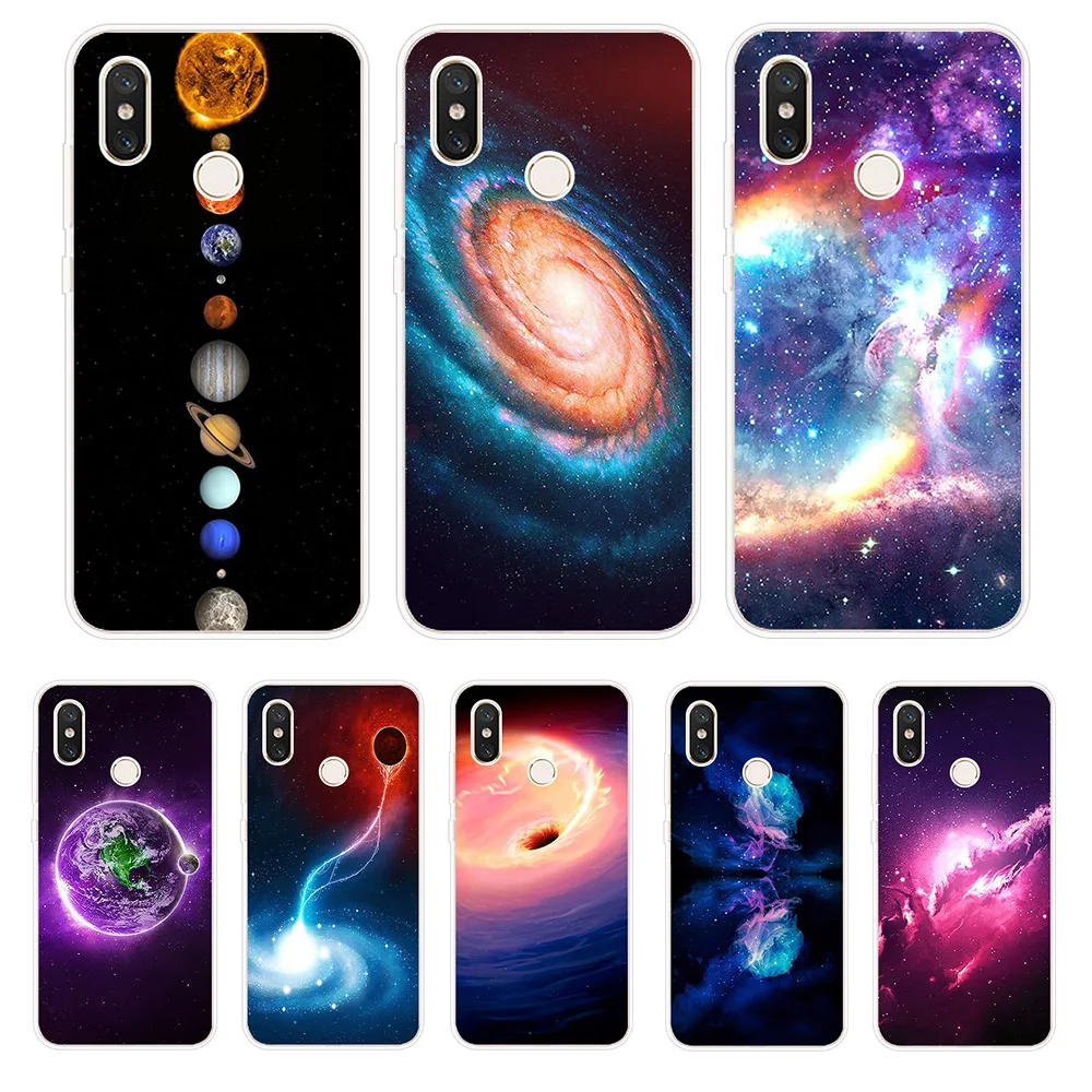 Силиконовый чехол для телефона Universe Milky Way Xiaomi Mi 5X A1 A2 6 6X Note 3 8 9 SE Lite Pro Mix 2 S Pocophone F1 |