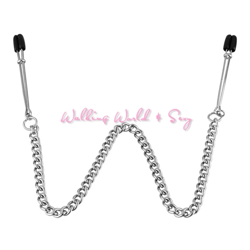 Регулируемые зажимы для сосков с металлическими цепочками Зажимы половых губ
