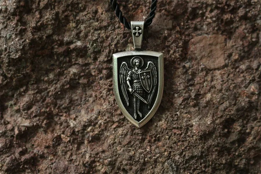 Ожерелье мужское с подвеской орходокс 1 шт.|necklace charm pendants|saint pendantssaint michael pendant |