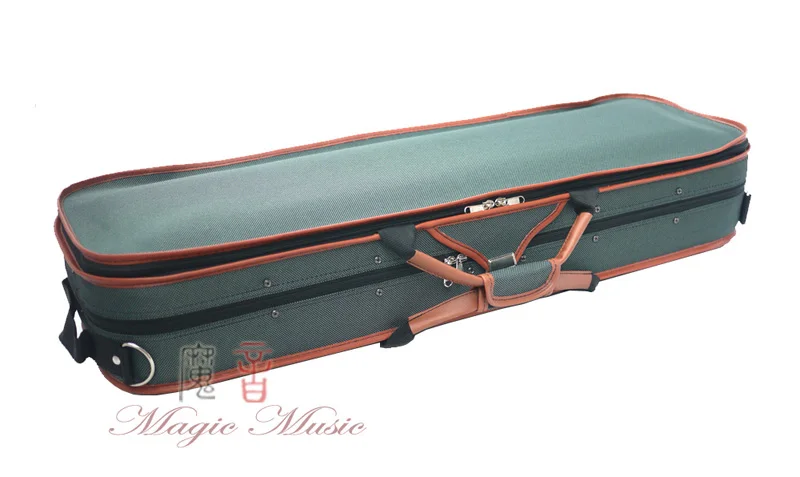 Чехол для скрипки зеленого Кремона размер 4/4 легкий и прочный продолговатый