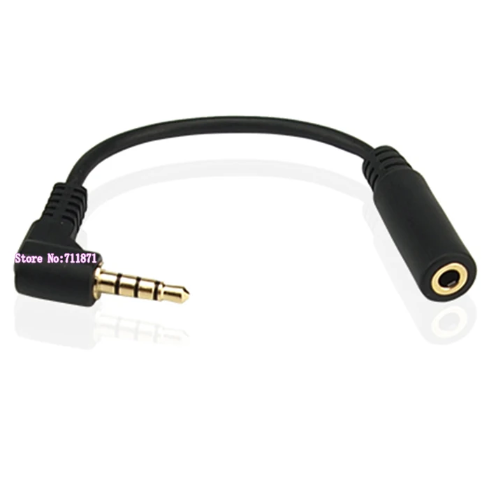 Гарнитура для мобильного телефона с прямым углом 4 секции 3 5 мм аудио кабель