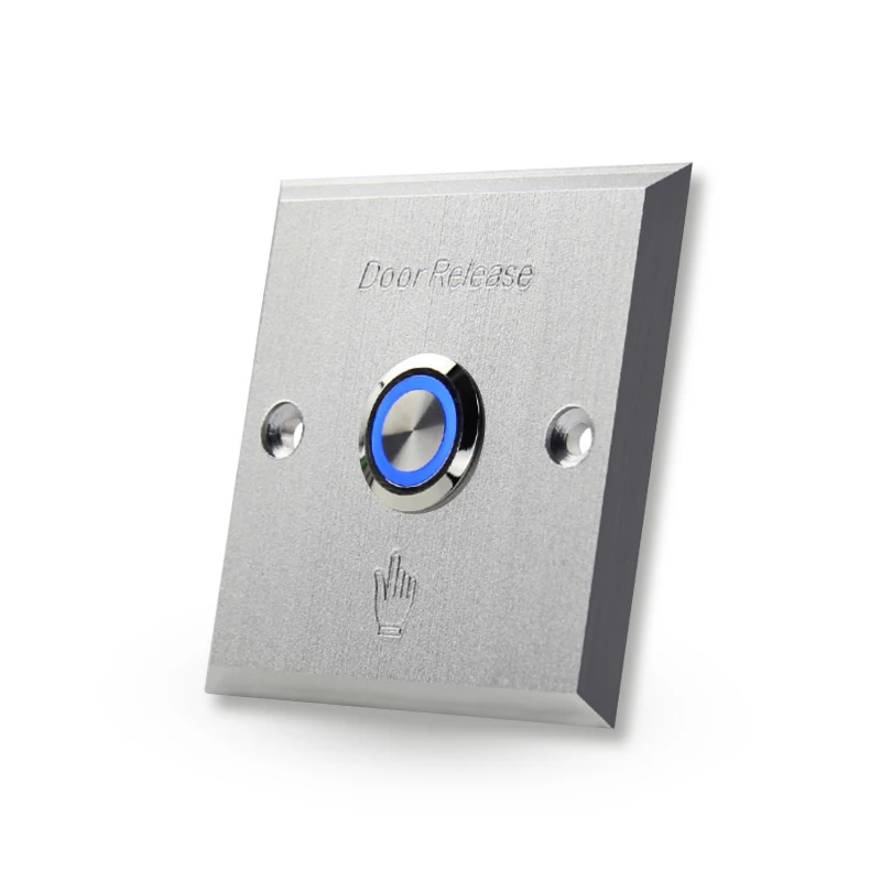 Door button with blue LED backlight Metal Exit switch door release For electric Lock Access Control system home alarm | Безопасность и