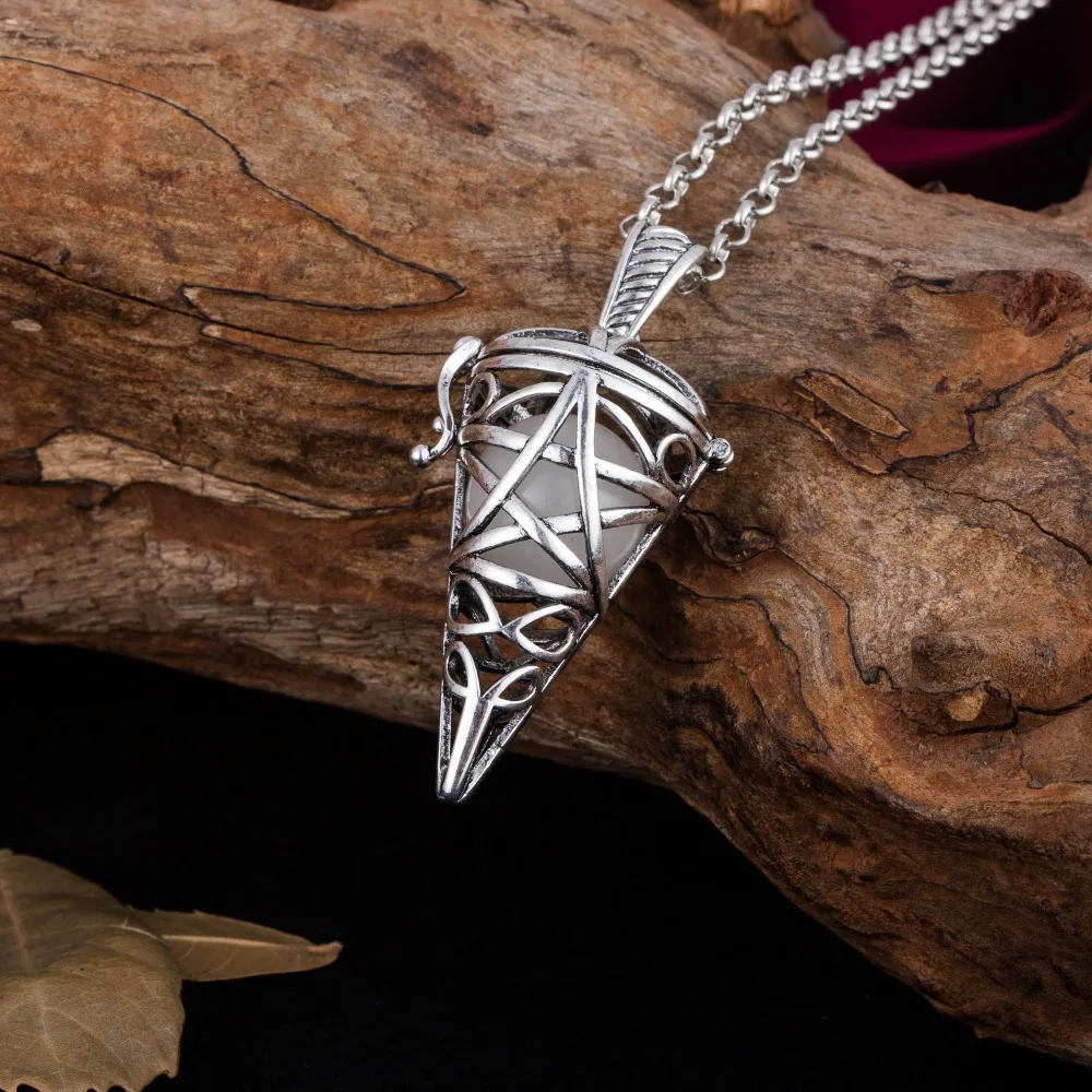 Skyrim полый звезда в форме конуса Подвеска для ароматерапии медальон эфирное масло