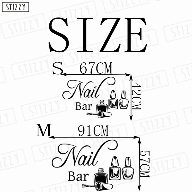 Настенная Наклейка stizzy Модный лак для ногтей салона женщин красоты ручной спа