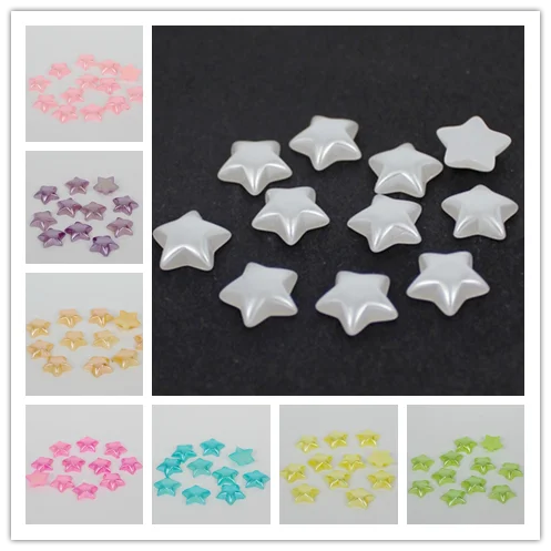 Бисер 10 мм имитация полужемчуга в форме звезд для скрапбукинга рукоделия 100 шт. 16