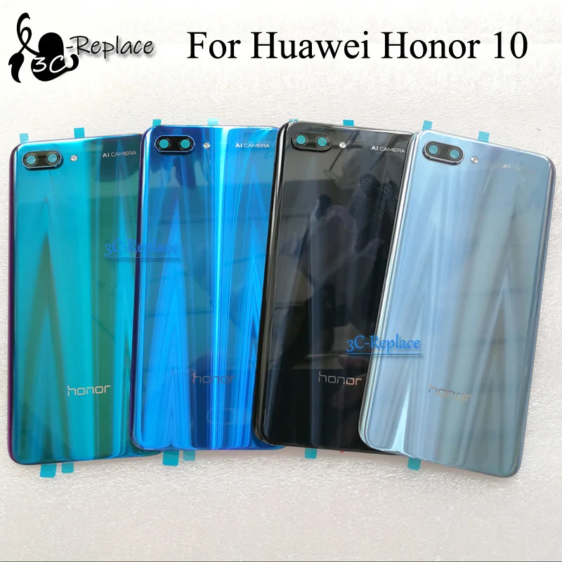 5,8 дюймов для huawei Honor 10 COL-AL00 COL-AL10 COL-TL00 COL-TL10 задняя Батарея крышка дверца батарейного Корпус чехол сзади Стекло запчасти