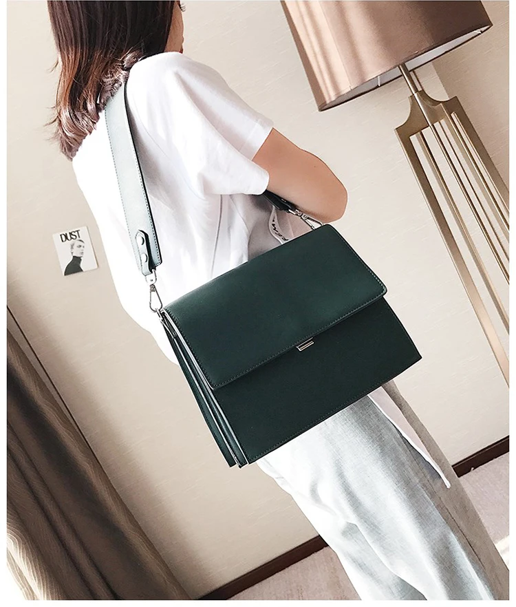 

New Ins Hot Handbags Women Fashion Simple Commute Briefcase Square Bag PU Wild Shoulder Messenger bag Multi-function OL Ladies