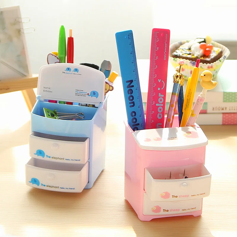 1 шт./лот милый двухслойный держатель для ручек Kawaii школы и офиса|pen stand holder|pen fishing