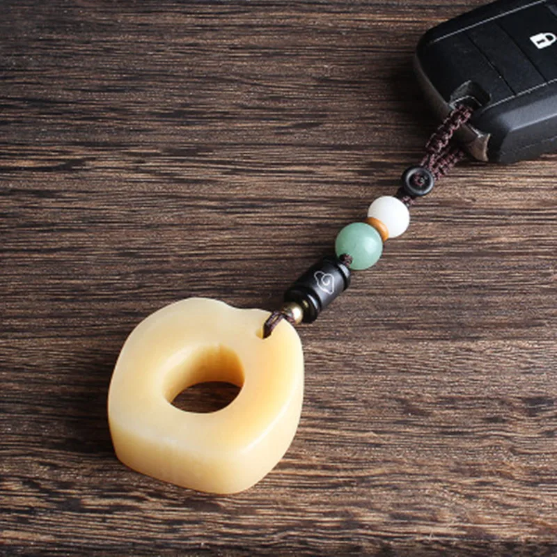 Высококачественный круглый брелок ручной работы модный в форме Верблюжьей Кости