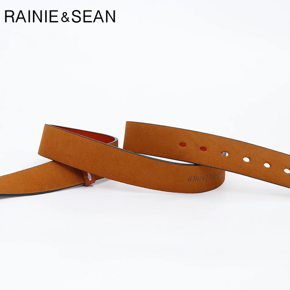 RAINIE SEAN Pin ремень с пряжкой для брюк винтажный из натуральной кожи кофейный пояс