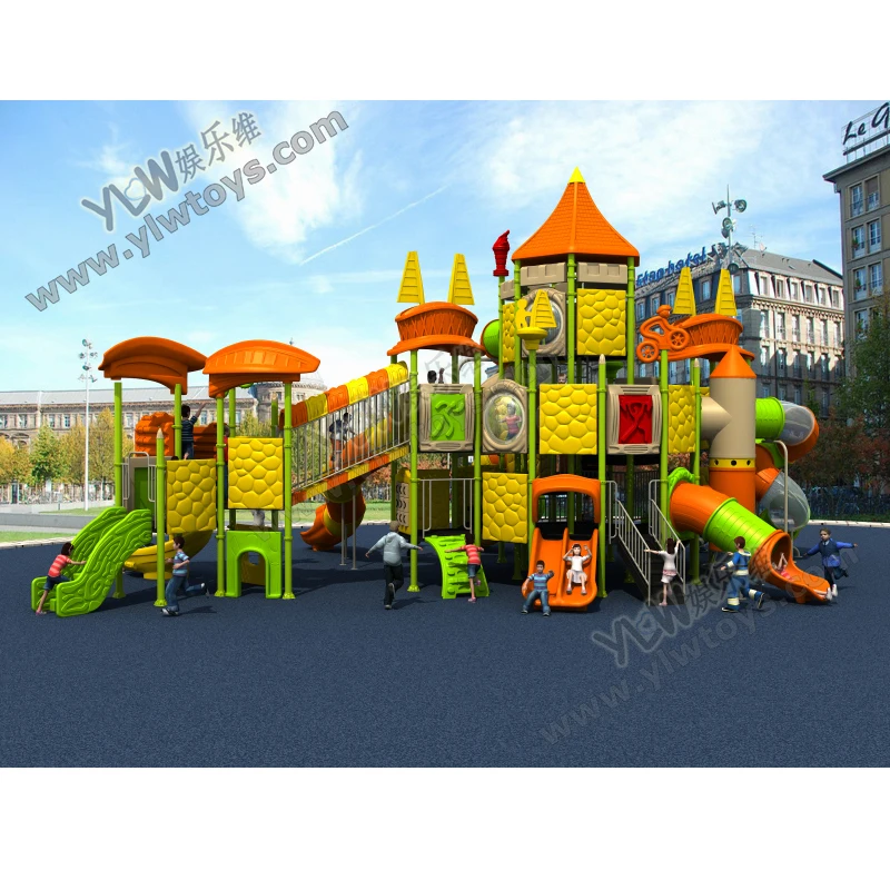 2017 большая развлекательная пластиковая уличная игровая площадка горка с CE/TUV