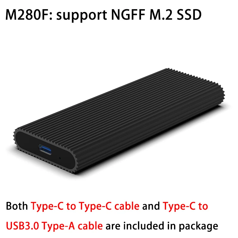 M280FC-A.C-C Blueendless портативный SSD m.2 корпус Поддержка pcie NVME/NGFF с M ключ/B& M ключ SSD Тип C 3,1 дизайн твердого диска охлаждения - Цвет: M280FC-A.C-C