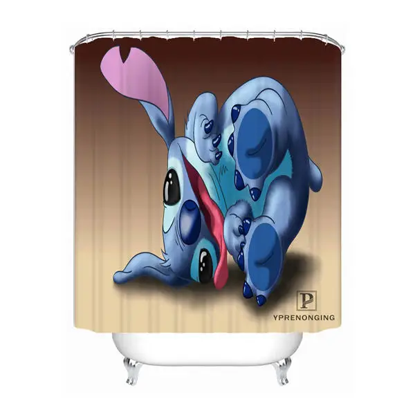Shower Curtain Пользовательские Лило и Стич Водонепроницаемый душ Шторы Главная Ванна Ванная комната s крючки полиэфирной ткани Multi размеры#180421-Sina-06 - Цвет: Shower Curtain
