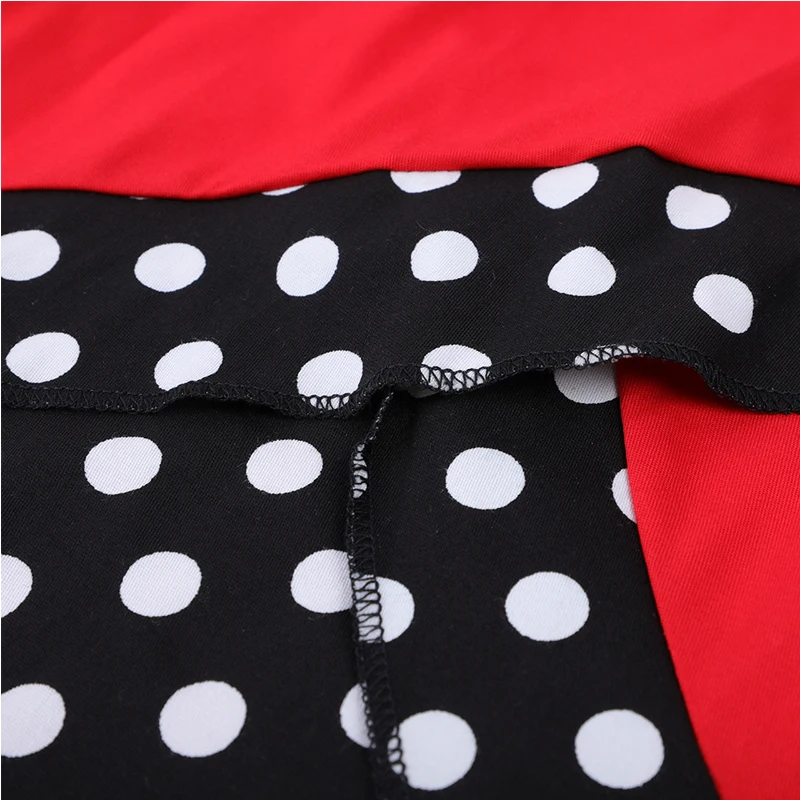 MISSJOY, плюс размер, платья для женщин, 4xl, с открытыми плечами, узор в горошек, на пуговицах, пэчворк, Ретро стиль, 50s 60 s, Скейтер, свободное платье